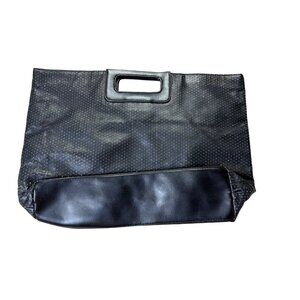 Victoria's Secret Black Tote Bag Sparkle Perforated Design